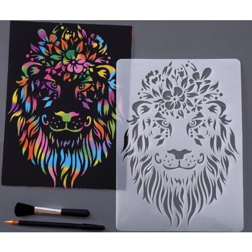 Animals Drawing Template Ruler Animals Hollow Out Template Stationery Children Drawing Figure Ruler Painting Scratch Paper