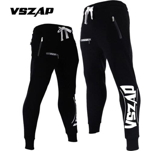 VSZAP sports fitness MMA jogging combat and velvet long pants fighting guard pants male loose training casual autumn and winter