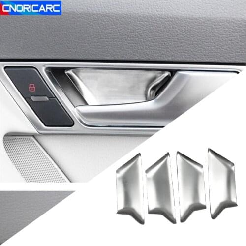 Car Styling Inner Door Bowl Frame Decoration Cover Trim For Audi A6 C6 2009-2011 Doorknob Auto Interior Accessories