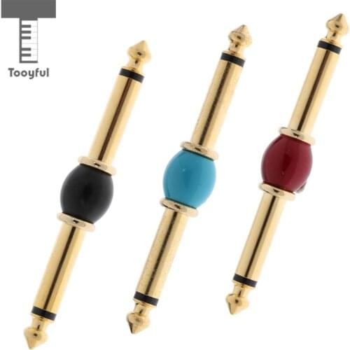 Tooyful Durable Metal 1/4inch Jack Plug Guitar Effect Pedal Coupler Connector DIY