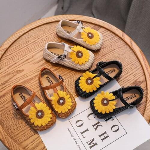 Baby Toddler Shoes Summer Braided Shoes Female Small Childrens Shoes Baby Soft Bottom Non-Slip Princess Shoes Female Baby