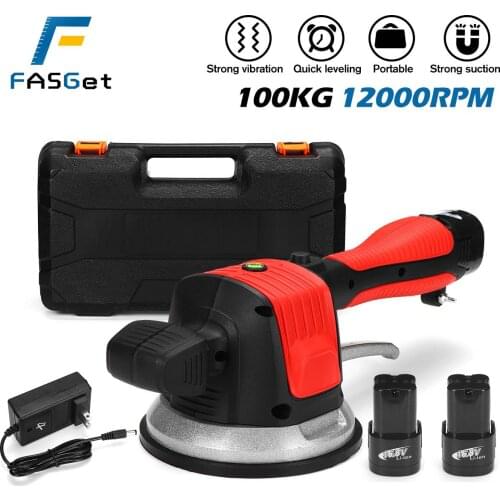 FASGet 12000RPM 100KG Tile Vibrator For 60-120cm Tiles Floor Plaster Machine Tile Laying Automatic Floor Vibrator Leveling Tool