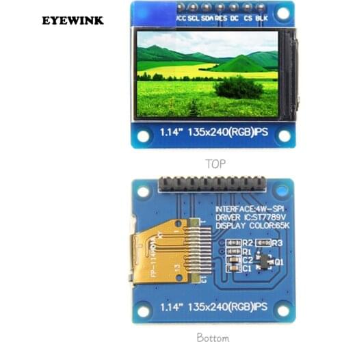 LCD 1.14 inch IPS full view TFT LCD color screen module SPI serial port 135x240