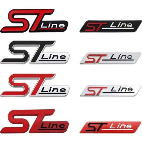 Car Rear Trunk Badge Side Sticker ST line Grille emblem For Ford ST Fiesta Focus X Edition MK2 MK3 MK4 Ecosport Car Styling