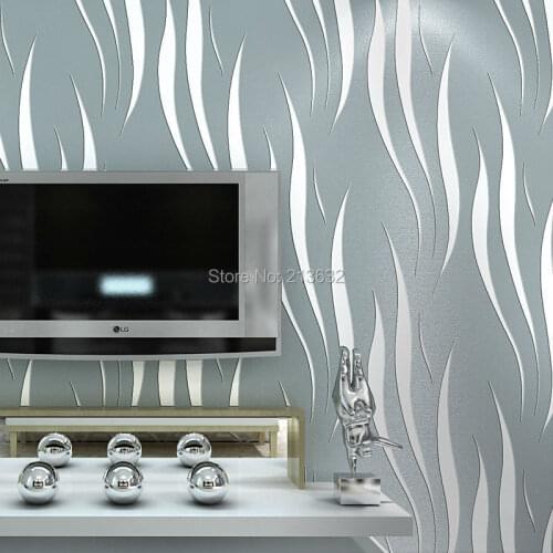 ZXqz 22 Non woven wallpaper _ ripple non-woven wallpaper stereo flocking background wall