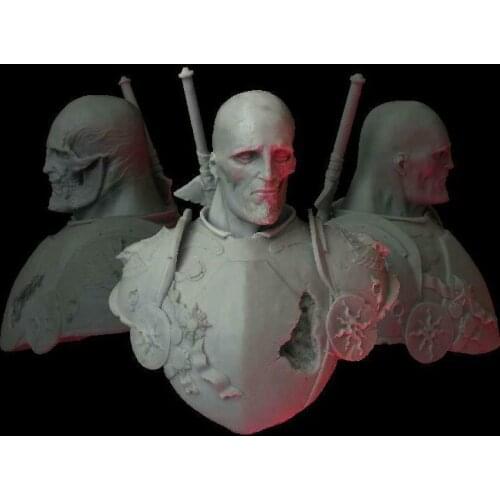 1/10 ancient fantasy man bust Resin figure Model kits Miniature gk Unassembly Unpainted