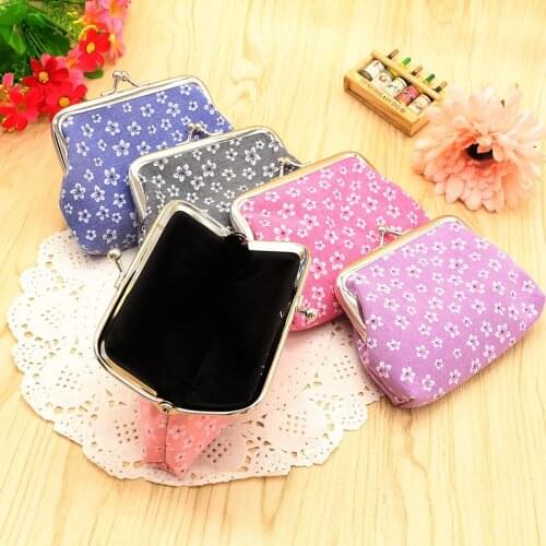 1PC Flower Pattern Retro Wallet Female Purse Bag Women Wallets and Purses Vintage Short Wallets Coin Purse Women Small Wallet