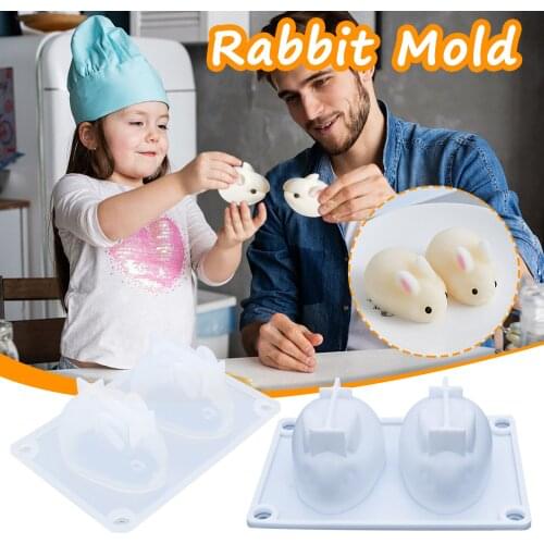 1PC Cake Mold 3D Easter Bunny Silicone Rabbit Shape Cake Chocolate Desser Silicone Mold Kitchine Baking Accessories