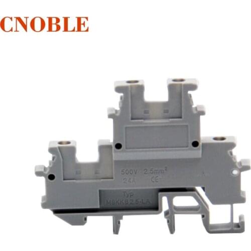 10PCS mbkkb2.5 UK5RD DIN Rail Screw Clamp Fuse Terminal Blocks Connector