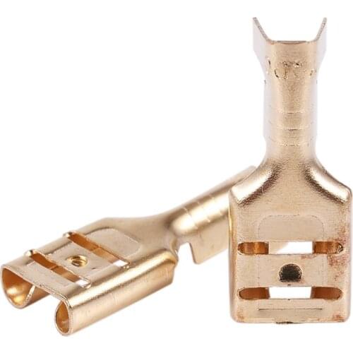 100 Pcs Car Speaker 6.m Female Spade Terminal Wire Connector