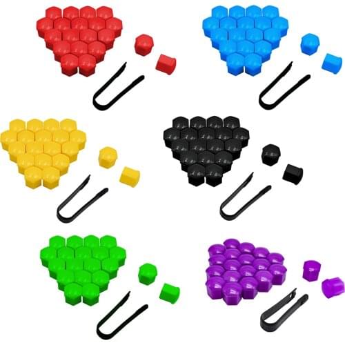 20pcs 17mm 19mm 21mm Car Wheel Nut Bolt Head Cover Cap Water Proof Protective Bolt Caps Exterior Decoration Protecting Bolt Rims