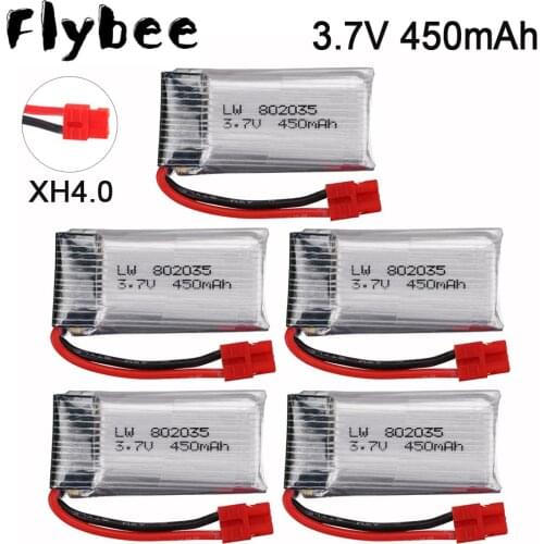 3.7V 450mAh 802035 Lipo Battery For SYMA X15 X5A-1 X15C X15W RC Drone Helicopter Spare Parts 3.7v Toys Battery