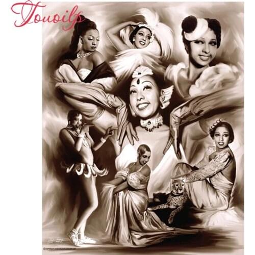 TOUOILP Full Square/Round Drill 5d diy Diamond Painting"Josephine Baker"Embroidery Cross Stitch Mosaic Home Decor Gift