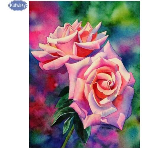 Diy diamond painting rose Flower 3d picture cross stitch 3d diamond embroidery diamond mosaic home Decoration new year gift art