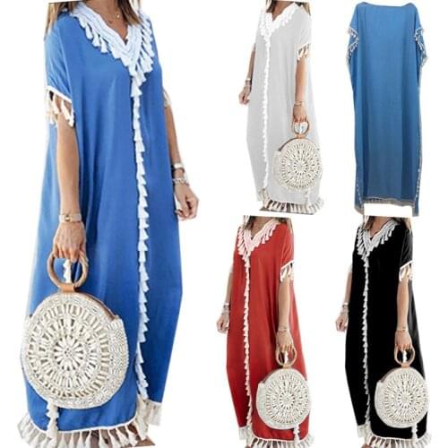 Middle East Plus Size Big Hot Wind Female Boho Style Fringed Long Skirt Dress Islam Dubai Turkey Fashionable And Dignified Robe