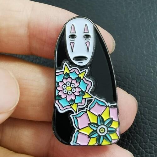 No Face Flower Brooch