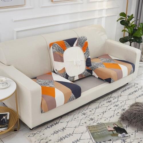 Plaid Stretch Couch Cushion Covers Sofa Seat Slipcovers Suitable for Big Armchair Loveseat Sofa with Spandex Corner Sofa cover