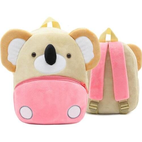 Kids Backpacks Anime School Bags 3D Kids Cartoon Koalas Plush Backpack Panda Kindergarten Boys Girls Childrens Backpack Book Bag