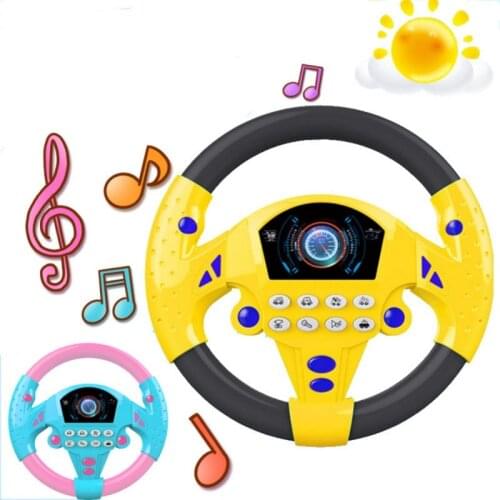 Children Kids Steering Wheel With Sound Simulation Driving Car Toys Baby Funny Interactive Toy