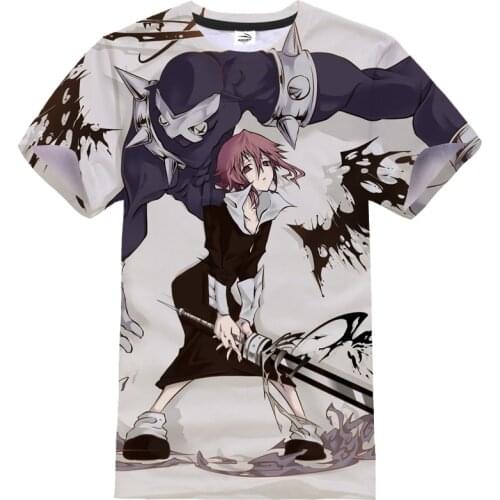Anime Soul Eater 3D Print T-shirt Men Women Casual O-Neck Short Sleeve Tshirt Fashion Cosplay Streetwear T Shirt Unisex Clothing