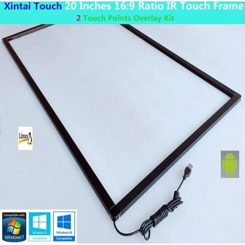 Xintai Touch 20 Inches 16:9 Ratio 2 Touch Points IR Touch Screen,Infrared Touch Panel NO Glass Plug&Play