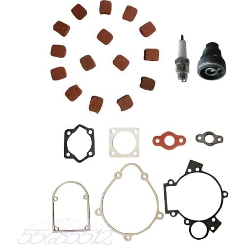 Gasket Kit&Clutch Nut&15xSquare Clutch Pads For 49cc 66cc 80cc Motorized Bike