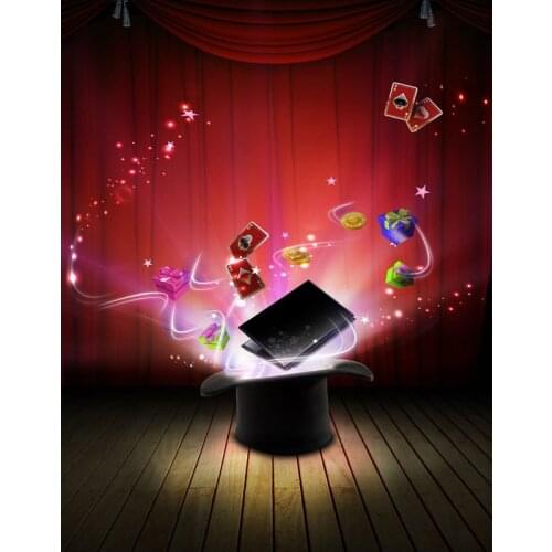 LIFE MAGIC BOX Photo Backdrop Stage Magic Hat Photoshoot Photo Background Birthday S-2495