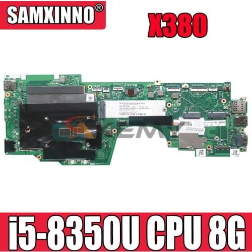 DTZS1 LA-F421P For Lenovo Thinkpad Yoga X380 Laptop motherboard 02DA016 With i5-8350U CPU 8G RAM DDR3 100% Fully Tested