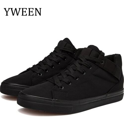 YWEEN Fashion Men Casual Shoes High Quality Men Canvas Shoes Breathable Lace up Men Sneakers