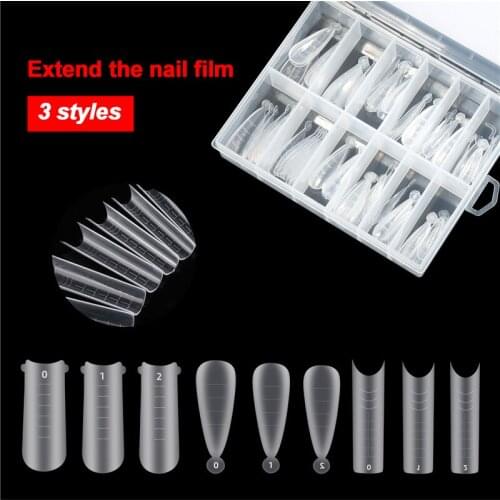 120PCS Full Cover Fake Nail Nail Art with Scale Quick Phototherapy Crystal Extended Nail Nail Sheets Crystal Manicure Tool