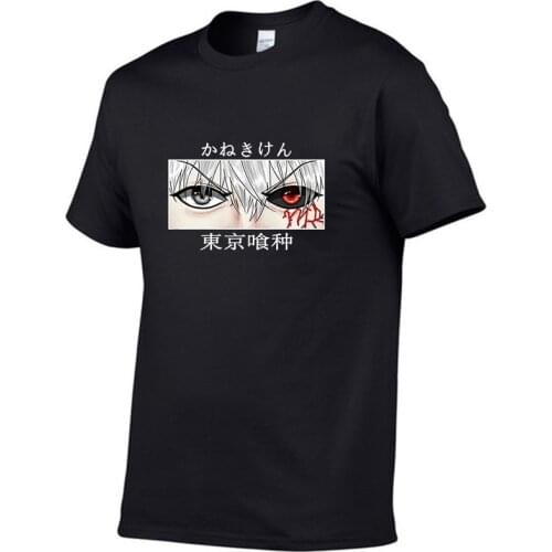 2021 new Japanese anime Tokyo Ghoul T-shirt male summer Harajuku graphic T-shirt cool cartoon unisex T-shirt male fashion