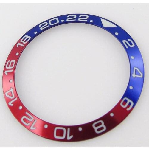 New Arrival 38mm Aluminum Alloy Watch Black Blue Bezel Ring Insert Fit Automatic Watch