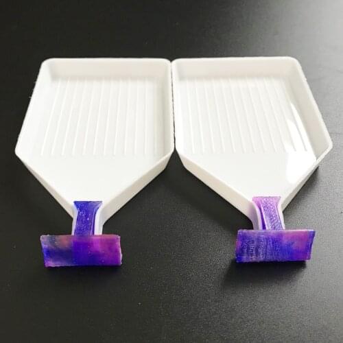 Diamond Painting Tray Stoppers for Small Beading Plates, Blue&Pink Tray Stopper with Area for Label Sticker