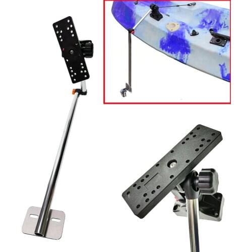 Adjustable Electronic FishFinder Mount Base Fish Finder Bracket With Long Arm For Kayak Ice Fishing Boat