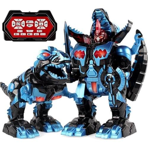 Large RC Spray Dinosaur Robot With Light Sound Model Intelligent Electric Induction Early Education RC animal Toys for children