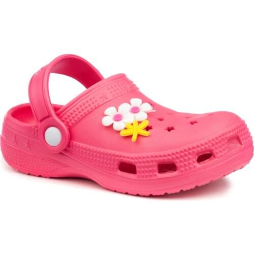 Kids Girls Floral Prints Summer Color Sandals Slippers Light Comfortable Slip-Resistant Sole Buckled Pink Suitable for the Daily Use Of Anatomical