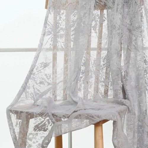 Luxurious Chiffon White Sheer Curtains for Living Room Bedroom Decoration Window Voiles Tulle Curtain For Home Decor