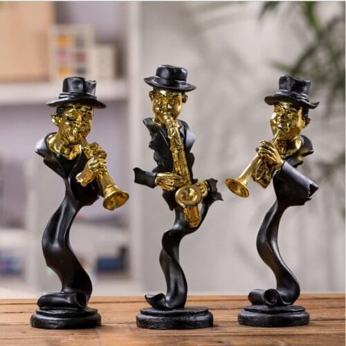 Nordic Abstract Music Band Figure Resin Ornaments Artwork Home Livingroom Desktop Sculpture Crafts Club Bar KTV Figurines Crafts