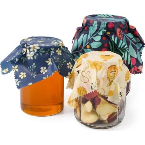 Beeswax Wrap Eco Friendly Kitchen Wrap Replacement Organic Natural Bees Wax Reusable Mixed Pattern Beeswax Food Wraps