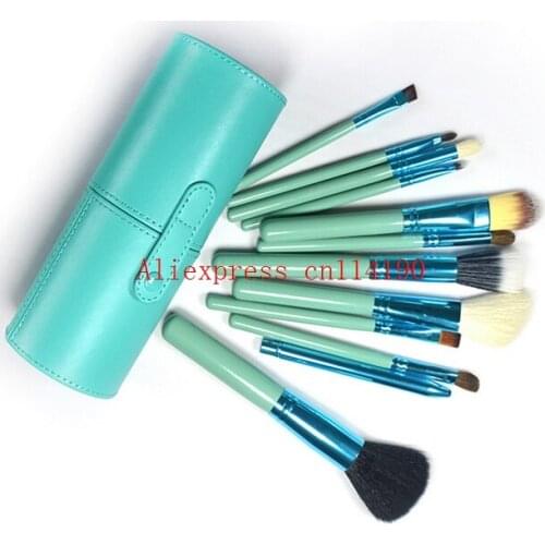 Brand new 12pcs/set Pro Portable makeup brushes make up brushes Set Makeup Tools with Cup holder Case