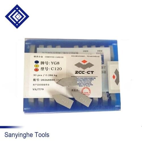 YG8 C120 cnc cemented carbide 30pcs/lots welding insert screw cutting tool external cutting tool