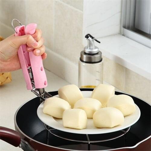 Anti-Scald Hot Dish Clamp Steam Bowl Plate Edge Grip Clip Mini Hot Pan Clamp Gripper Remover Kitchen Gadget