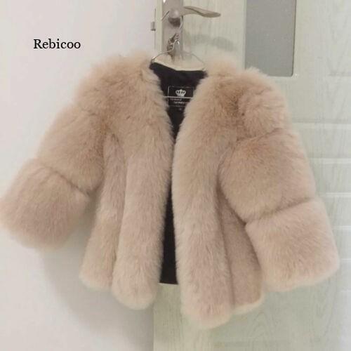 New Style Faux Fur Womens Jacket Faux Fox Fur Short Stitching Three-Quarter Sleeves Faux Fur