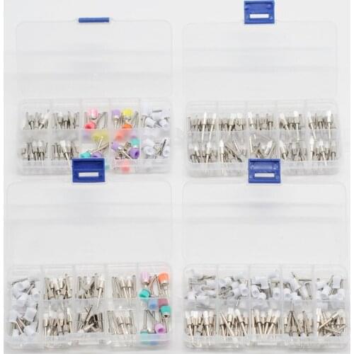 1Set Dental Item 2.35mm Handpieces Mixed Model Polishing Prophy Cup Brush Kit