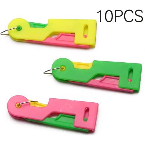 10Pcs Sewin Accessories Automatic Sewing Needle Threader Elderly Guide Needle Easy Device Automatic Thread Sewing Use Tool 6.5cm