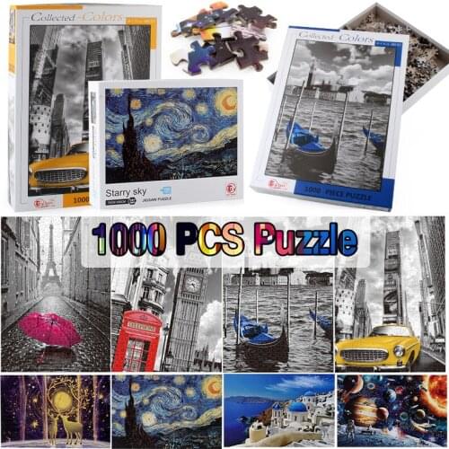 1000pcs puzzles for Adults Paper Jigsaw puzzle Educational Intellectual Decompressing DIY Large Puzzle Game Toys Gift