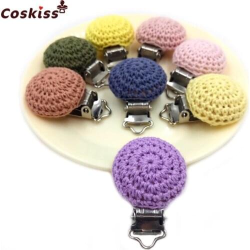 2pc Elegant Crochet Pacifier clip Available For Knitted Cotton Thread Wooden Teether DIY Jewellery Making,Crochet nipple clip