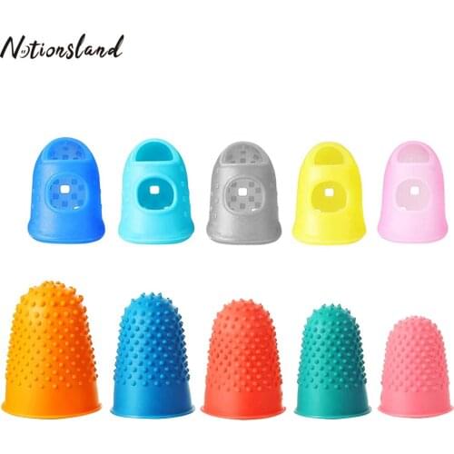 5/10Pcs Silicone Sewing Thimbles for Fingers Protector Sewing Quilting Embroidery DIY Crafts Non-Slip Thimble Sewing Accessories