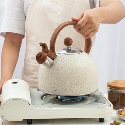 Stainless Steel Whistling Tea Kettle Teapot Food Grade Water Kettle Bakelite Handle for Gas Induction Gas Electric Applicable