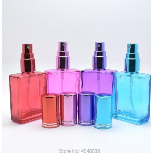 15ml Perfume Spray Bottle Red Blue Pink Purple Glass Fragrance Parfum Bottle Empty Perfume Bottle 10pcs